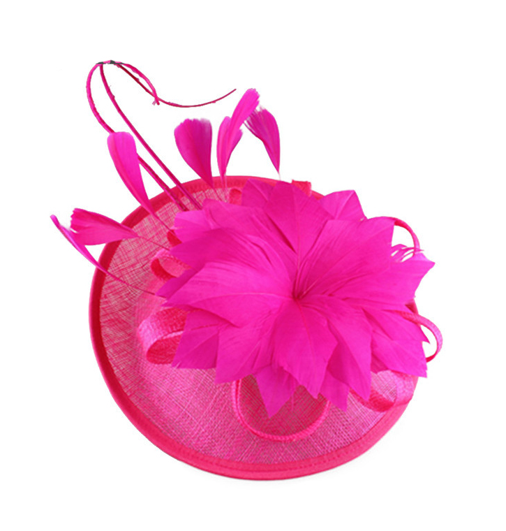 [CN] sinamay feather hair fascinator,hair ornament,wedding headwear,fashion party hat,women hat